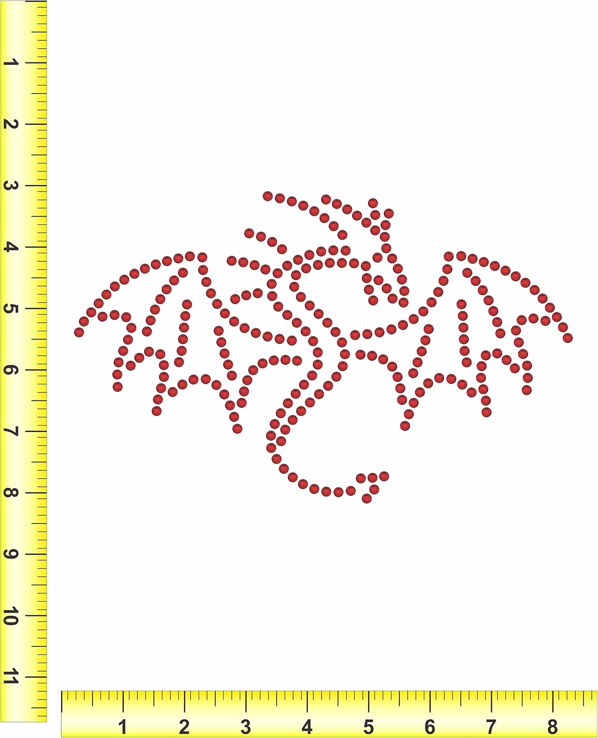 Magnetic Rhinestone Template - Dragon 8"