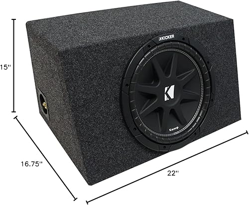 Miniatura 6 de KICKER Paquete 43C154-N con caja de subcaja Comp C15 de 15 pulgadas con estéreo universal para coche Hatchback sellado, 4 ohmios finales
