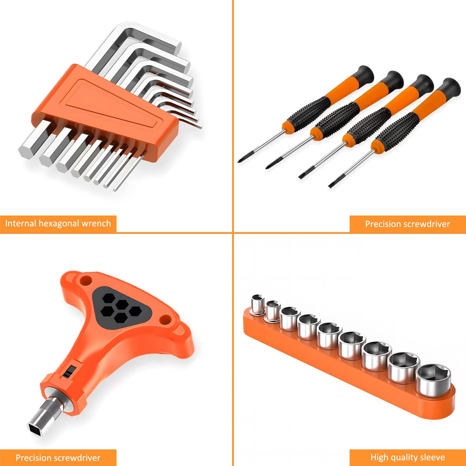82-Piece Home Tool Kit: Complete Set of Essential Tools for DIY Repair & Maintenance, Perfect Apartment Essentials with Plastic Toolbox Storage Case 2