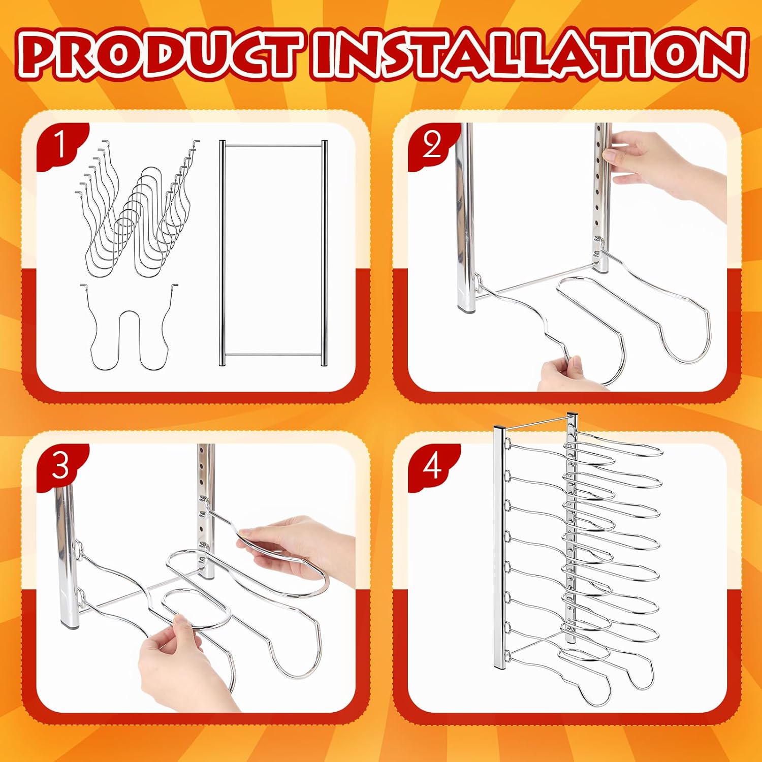 Pizza Rack 8 Tiered Stand 19.7" L x 9.8" W x 8.7" H Flexible Detachable Pizza Pan Rack Aluminum Baking Set for Easy Storage and Baking Multiple Pizzas