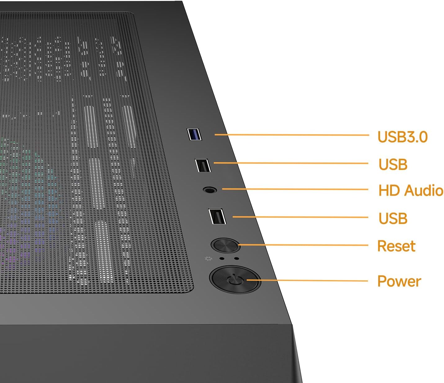 Gamma C50 BK ARGB Micro-ATX Mini Tower PC Case,4 Pre-Installed ARGB Fans,Side Panoramic View,Fully Ventilated Airflow,Magnetic Dust Filters,Support Max 360mm AIO/340mm GPU,for MATX/ITX