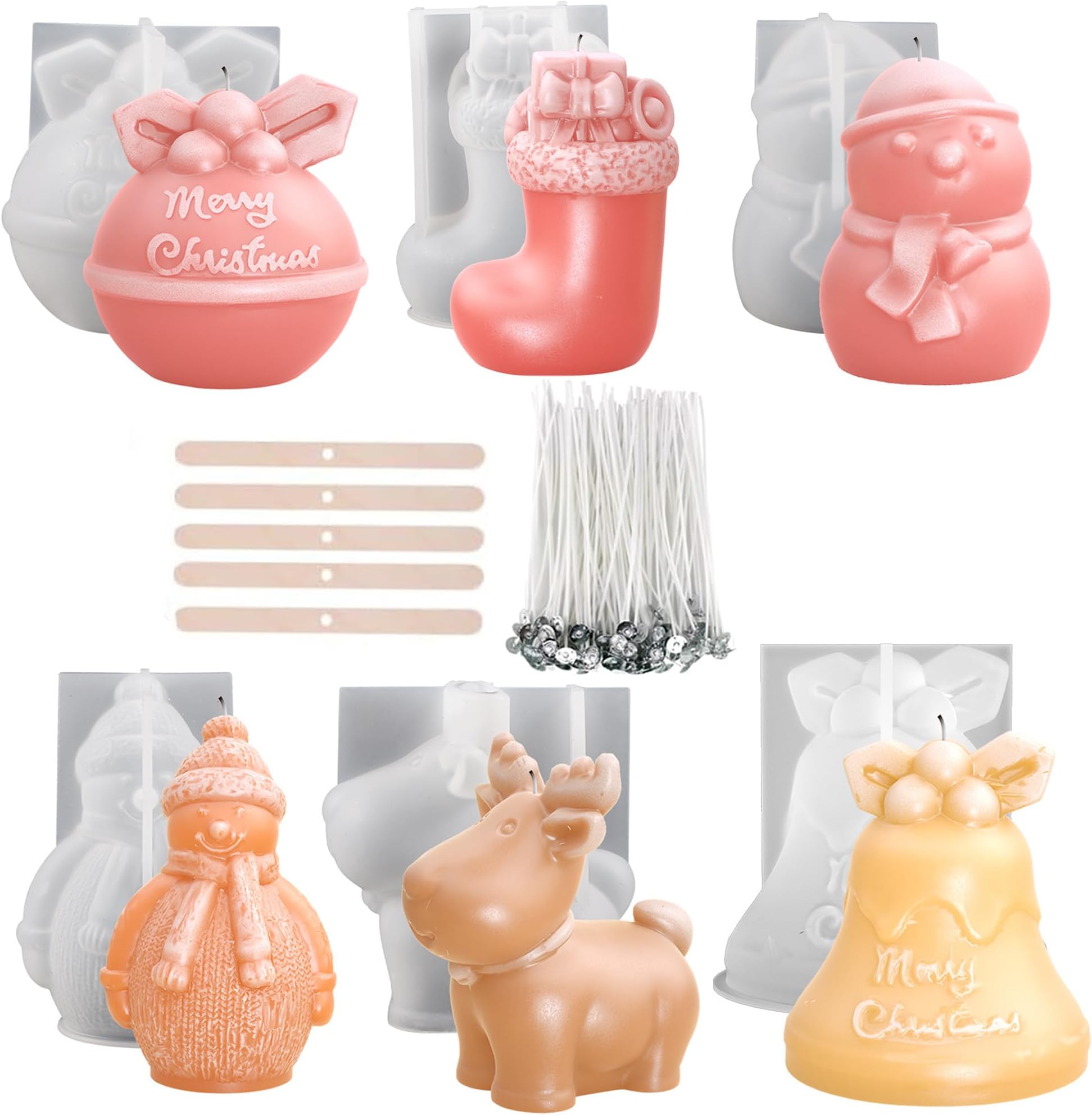 Christmas Candle Moulds Silicone Christmas Tree Moulds for Candle
