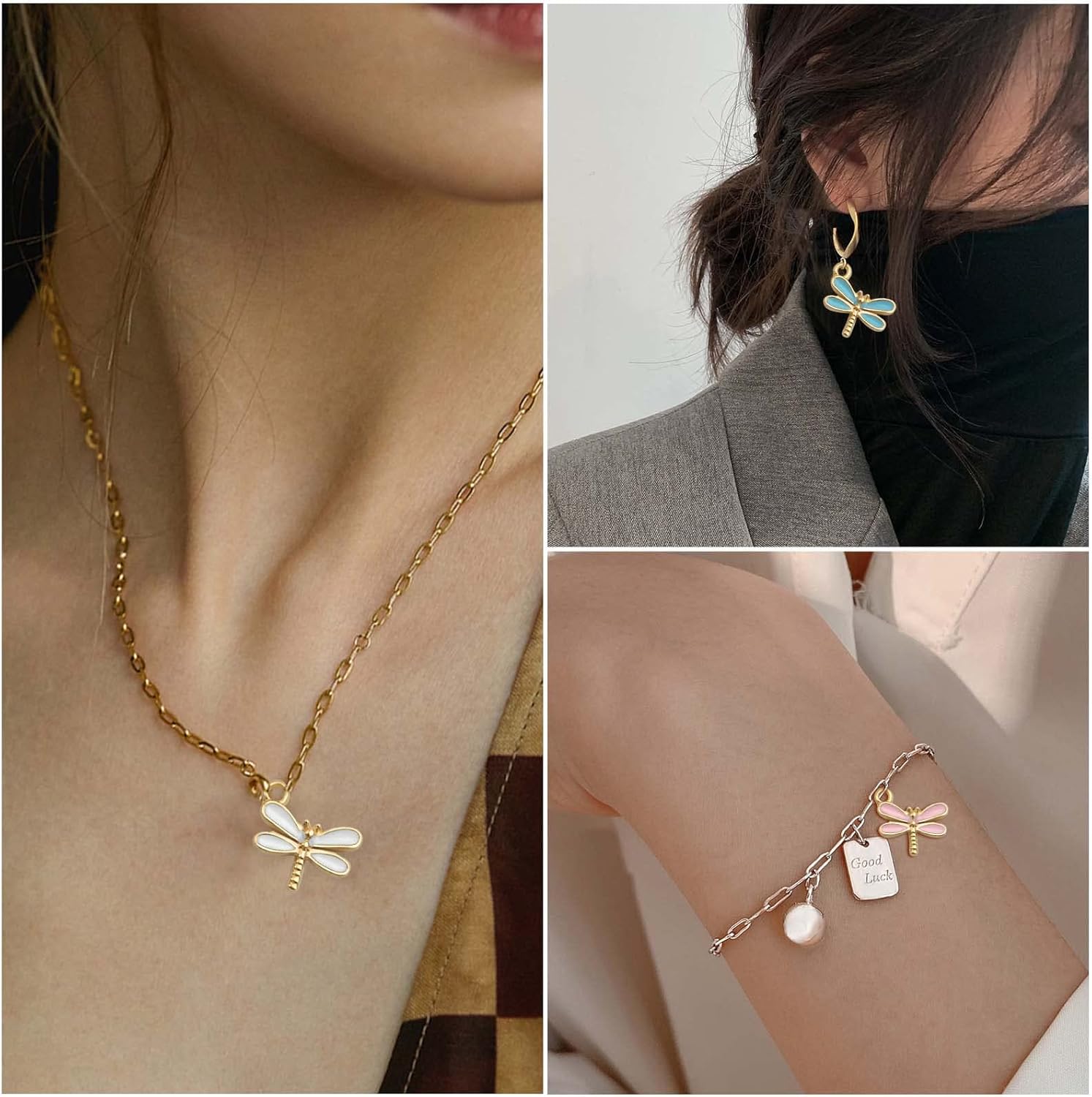 Aylifu 30pcs Dragonfly Charms Enamel Colorful Dragonfly Pendants Insect Charm Pendant for DIY Bracelet Earrings Jewelry Making - Image 6