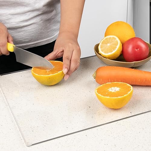 Miniatura 3 de Tablas de cortar acrílicas para encimera de cocina, tabla de cortar transparente para encimera con labio, tabla de cortar transparente
