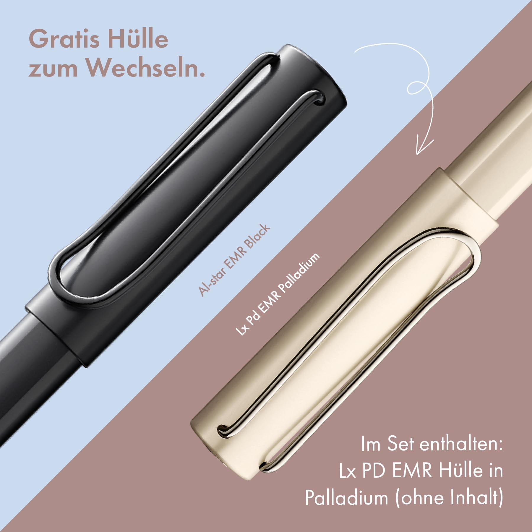 Lamy Zestaw składający się z AL-Star EMR Stylus Touch Pen & Lamy Lx EMR Stylus Pen pustego etui, cyfrowy rysik do tabletów, smartfonów i notebooków, wymienne końcówki kontaktowe POM, bez baterii
