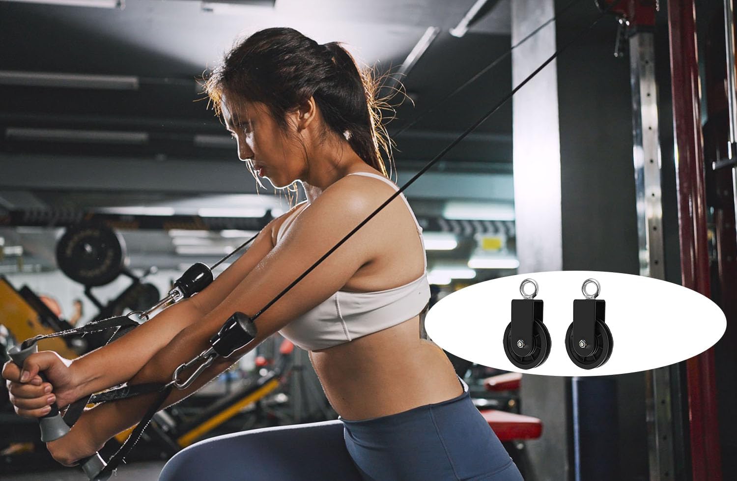 2 Pièces Poulie Pivotante De Câble Fil Suspendu Roue De Remorquage Bloc