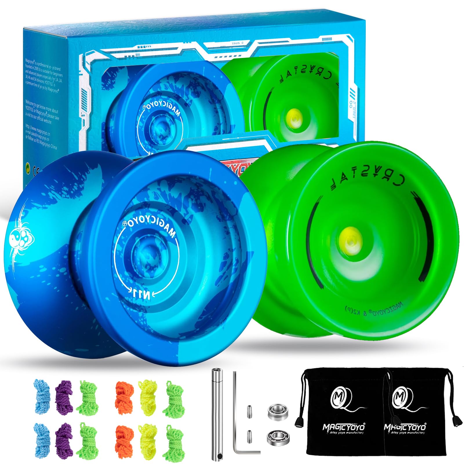 Amazon.com: MAGICYOYO Dual Purpose Yoyos - N11 Blue Splash