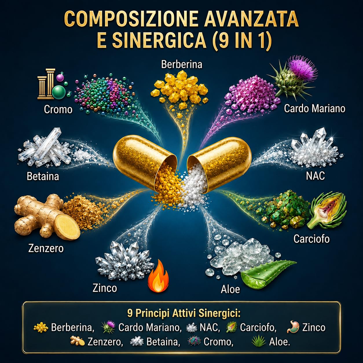 PRO ART Phyto Hepa Berberina e Cardo Mariano Integratore Fegato con Supporto Glicemia e Colesterolo, Nuova Formula con 9 Principi Attivi ad Alta Biodisponibilità Made in Italy