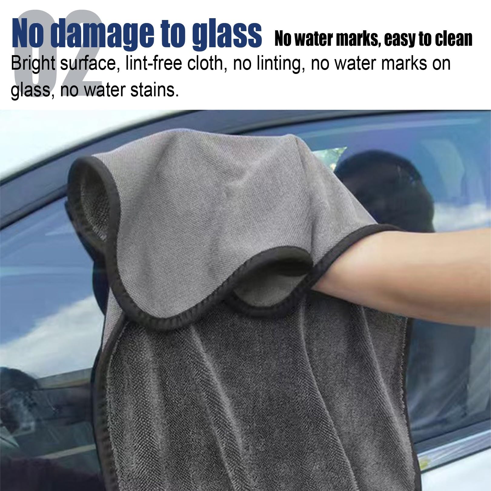 Microfiber Cleaning Towel Thicken Soft Drying Cloth Car Body Washing Towels Double Layer Clean Rags 60 160cm 24 — view 3