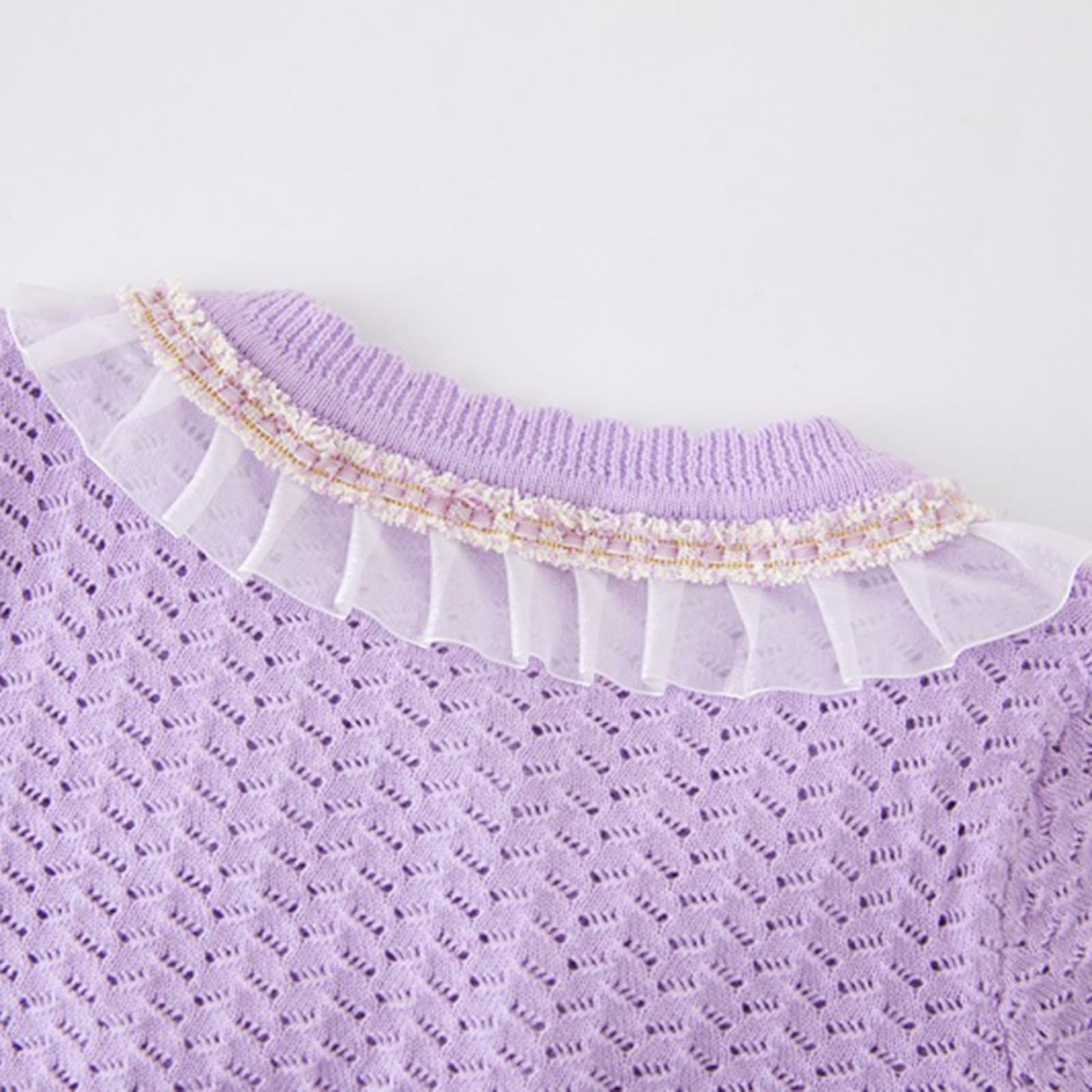 Bolero da ragazza, leggero, lavorato a maglia, traspirante, corto | Cover Up, cardigan leggero da ragazza, corto, traspirante, bolero lavorato a maglia forata, per serate estive