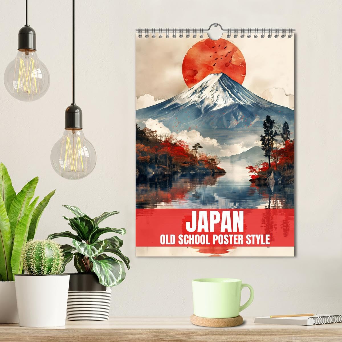 Japan - Old School Poster Style (Wandkalender 2026 DIN A4 hoch), CALVENDO Monatskalender: Eine Sammlung von Poster über Japan in Old School Style (CALVENDO Orte)