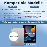 Tumeiguan Megnövelt Billentyűzetű Tok iPad 7/8/9 Generációhoz 10.2", iPad Air 3 és Pro 10.5" Készülékekhez - Kiesés Elleni Védelemme 2
