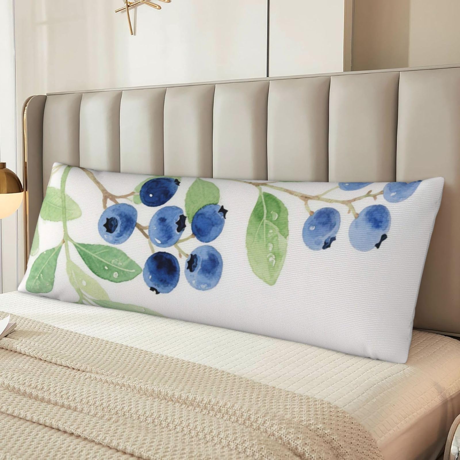 Fruits Blueberry Body Pillow Cover with Hidden Zipper 54"X20",Ultra Soft Microfiber Long Pillow Case Decorative Bedding Pillowcase Cushion Cover Cases for Bedroom Couch Sofa,Home Gifts