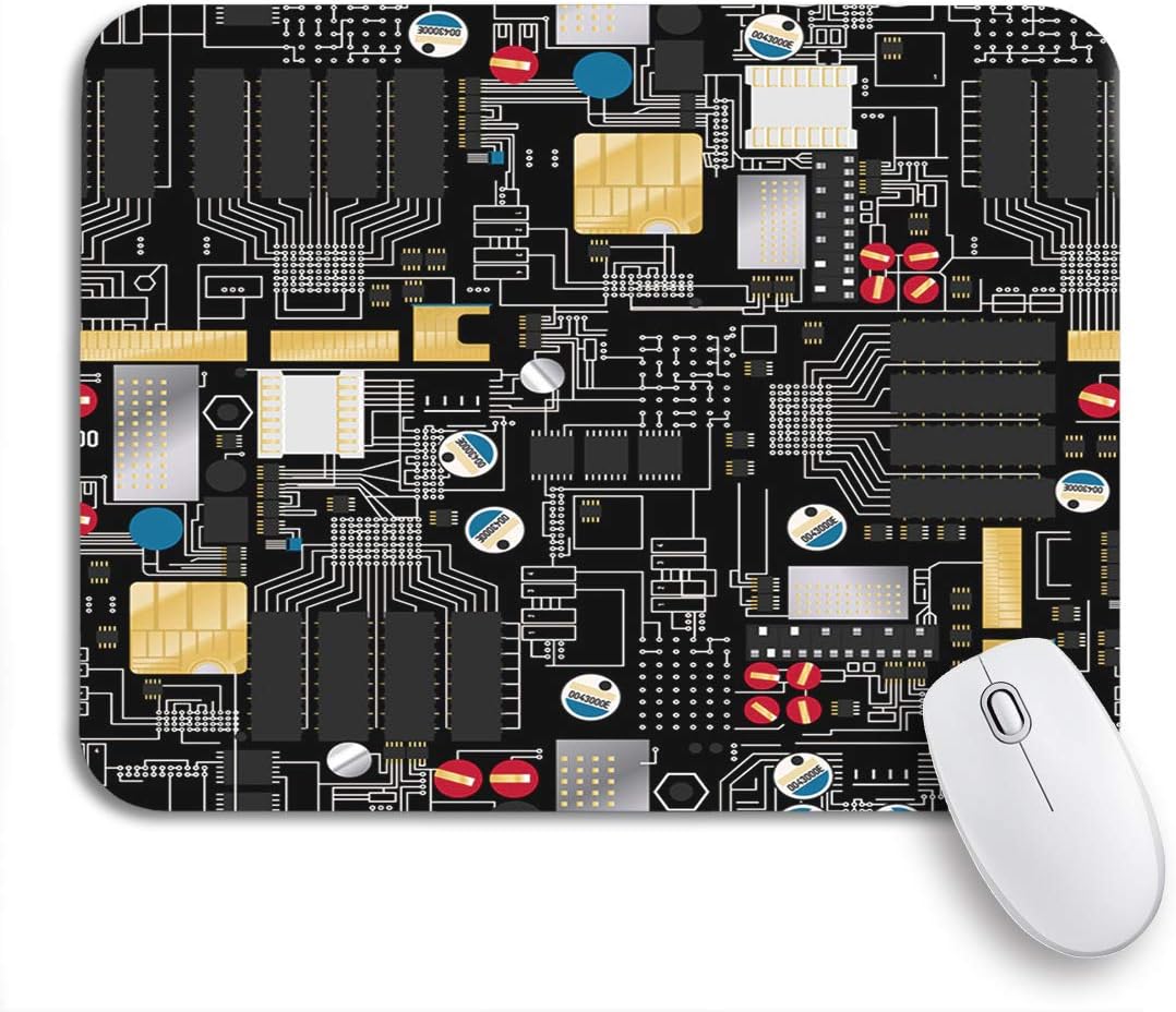 Amazon.com: Adowyee Gaming Mouse Pad Silver ASCII Circuit Board ...