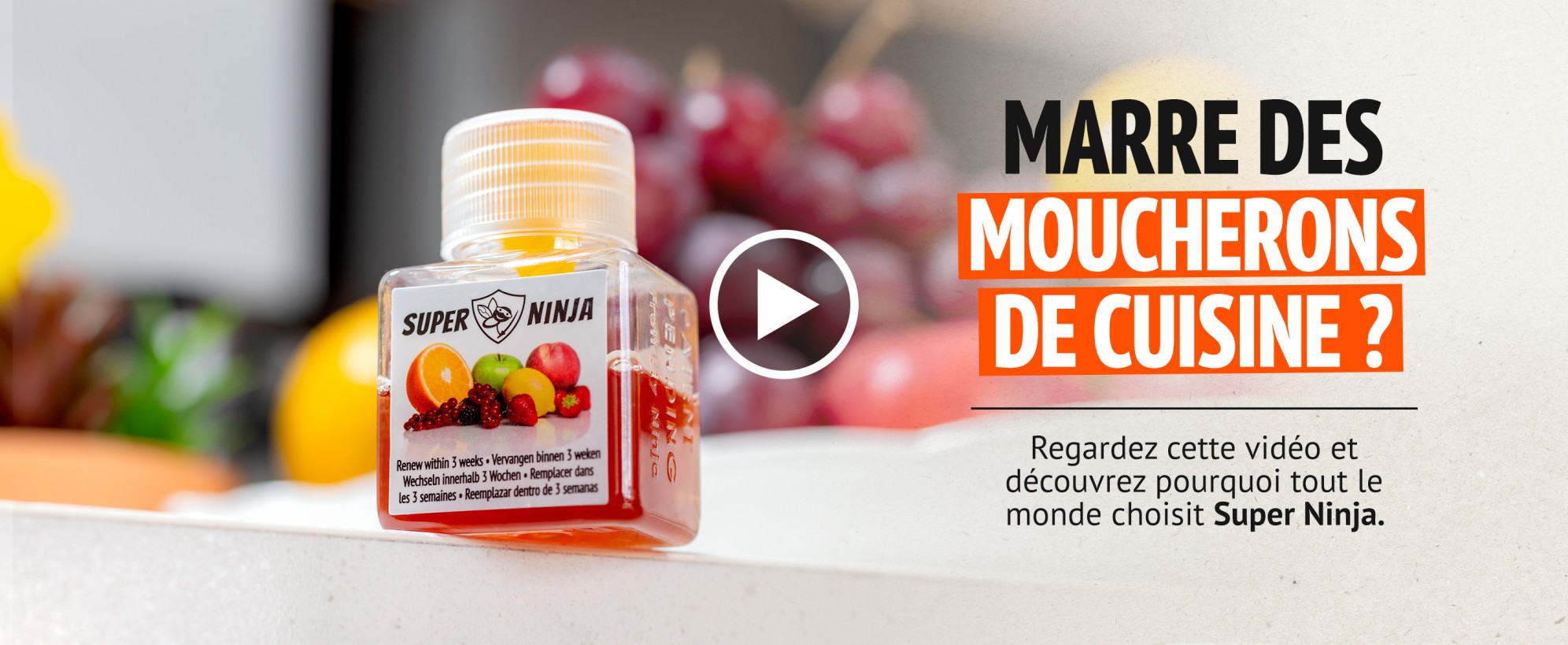Super Ninja Piège à Mouche Extérieur Réutilisable - Attrape-Mouches Efficace Pour Jardin, Terrasse Et Étable Jusqu'à 20.000 Mouches
