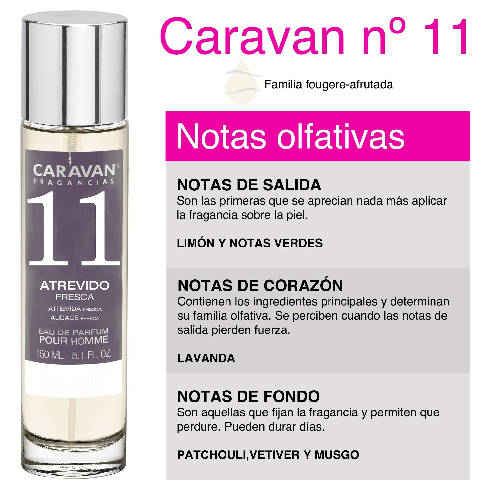Set de 6x 150ml Caravan perfume de hombre Nº11