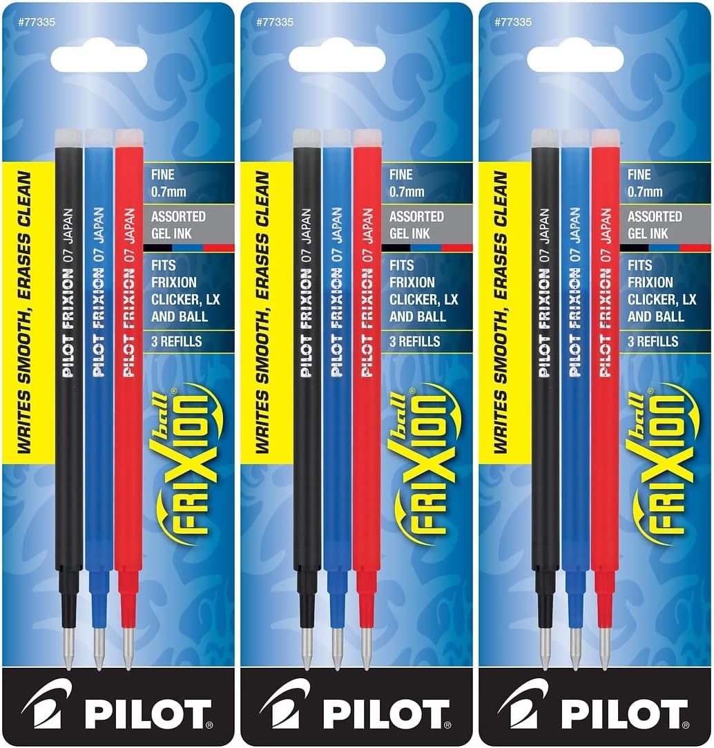 Pilot FriXion Ball Erasable Gel Ink Refills, 1.0mm, Bold
