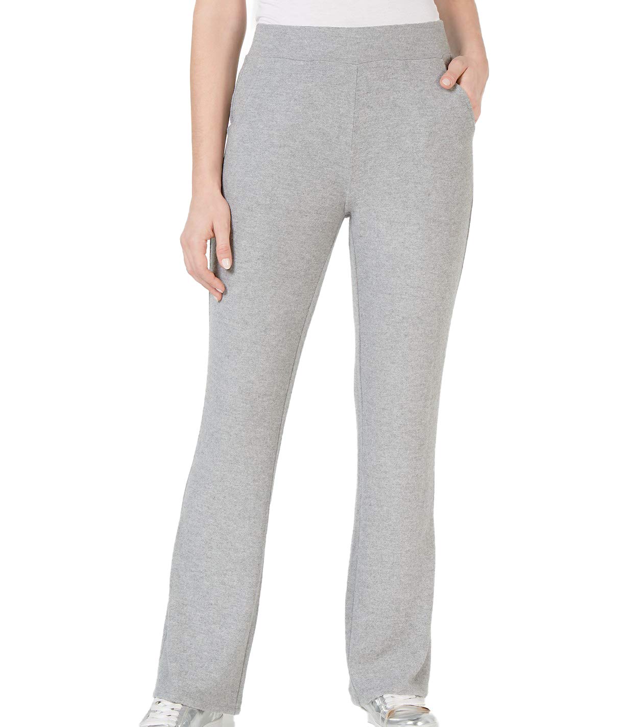 GUESS Womens Opal High-Waist Wide Calf Pants Gray S