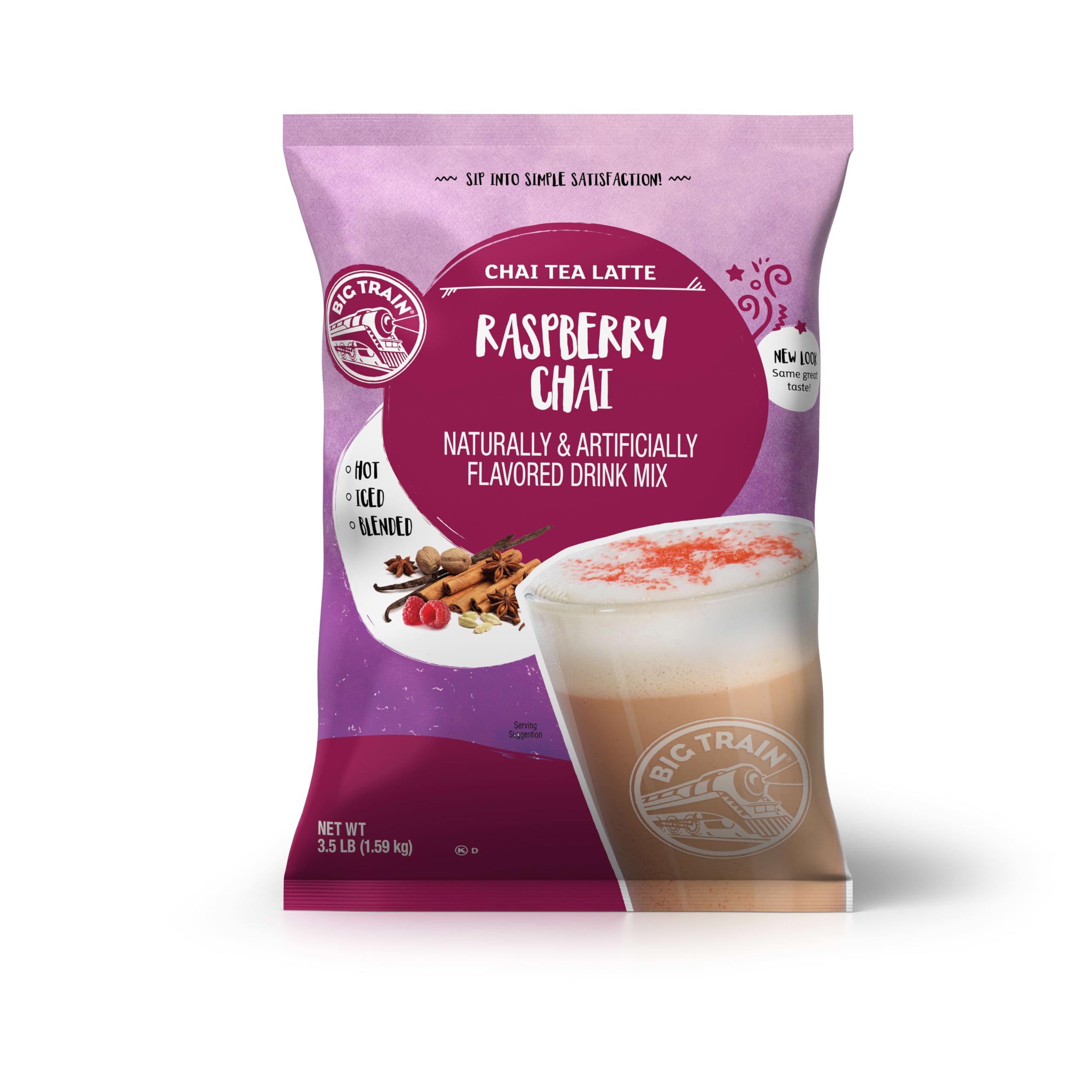 Big Train Raspberry Chai Tea Latte Beverage Mix, 3.5 Pound (Pack of 1)
