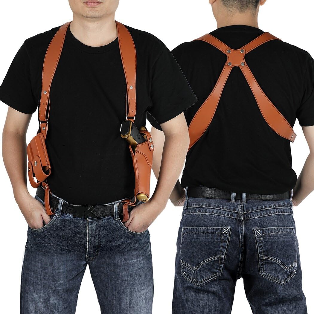 Generisch Funda universal vertical para hombre: funda de hombro oculta de piel J1462753VWP