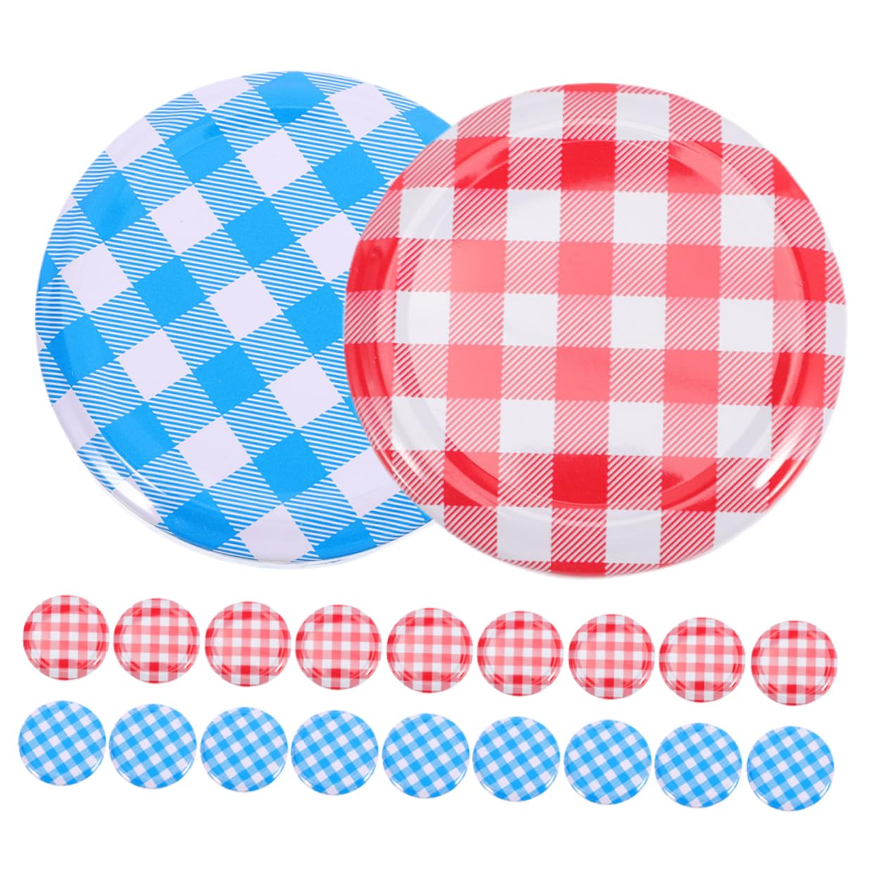 Couvercles de bocaux à large bouche VOSAREA réutilisables pour conservation | 50 pcs