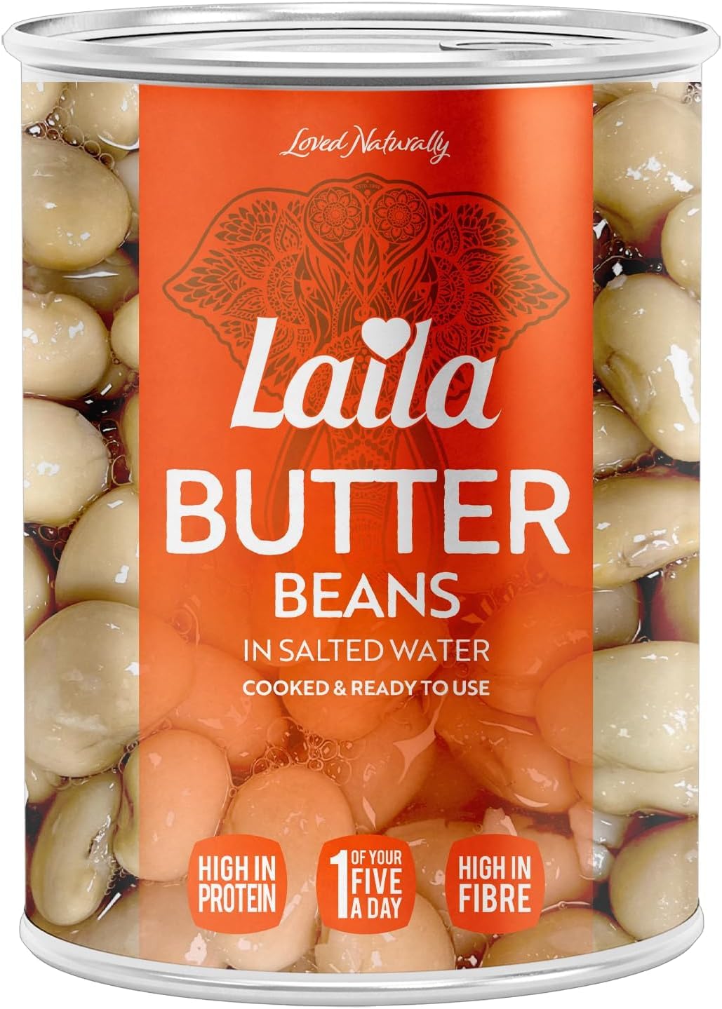 Laila Canned Butter Beans 400G (Cannelli Beans in Salted Water)