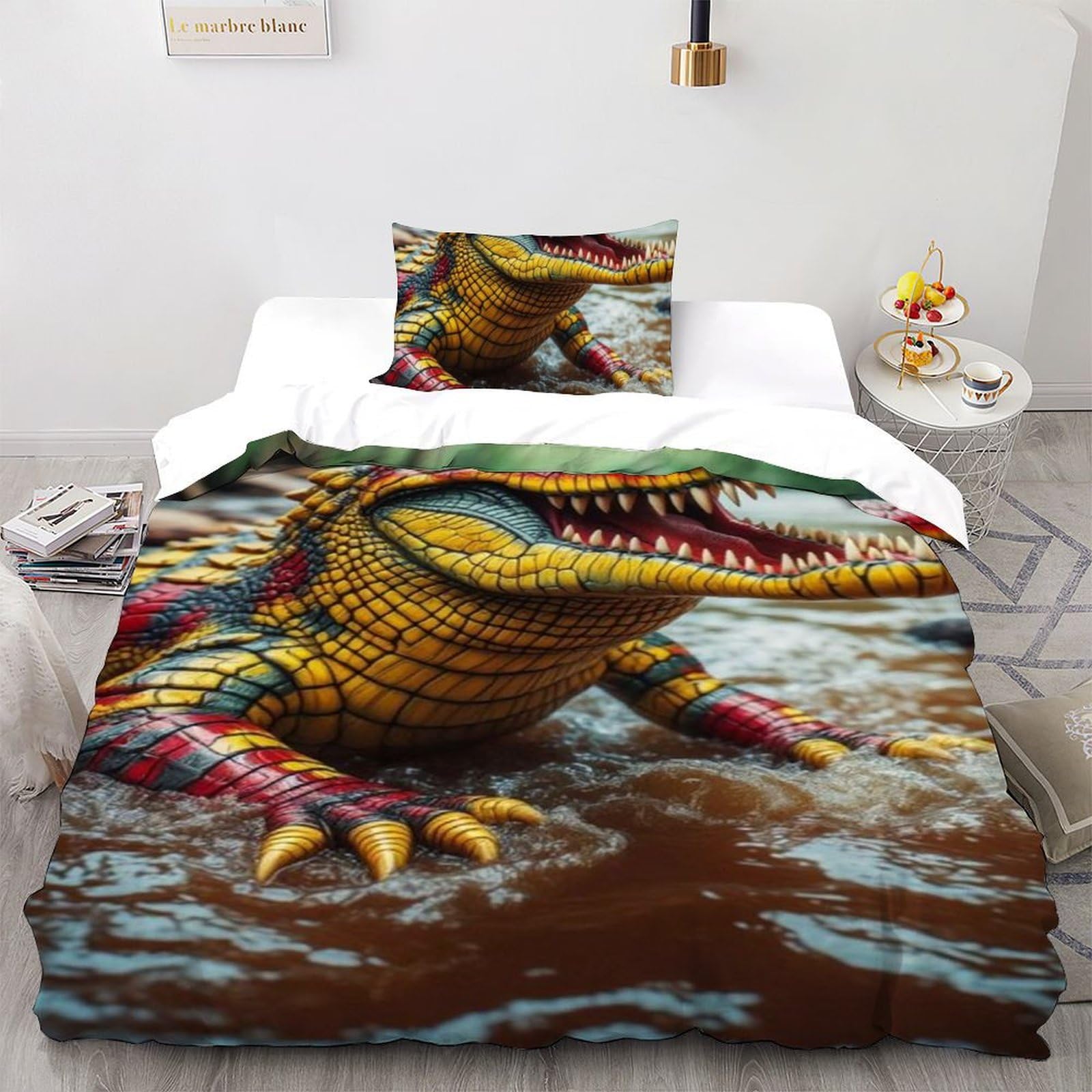 Housse de couette animaux imprimé 3D en microfibre haute densité