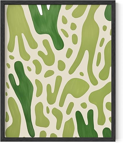 Miniatura 161 de HAUS AND HUES Arte abstracto moderno para pared, arte de sala de estar azul y verde, obra de arte moderna para paredes, imagen minimalista para sala