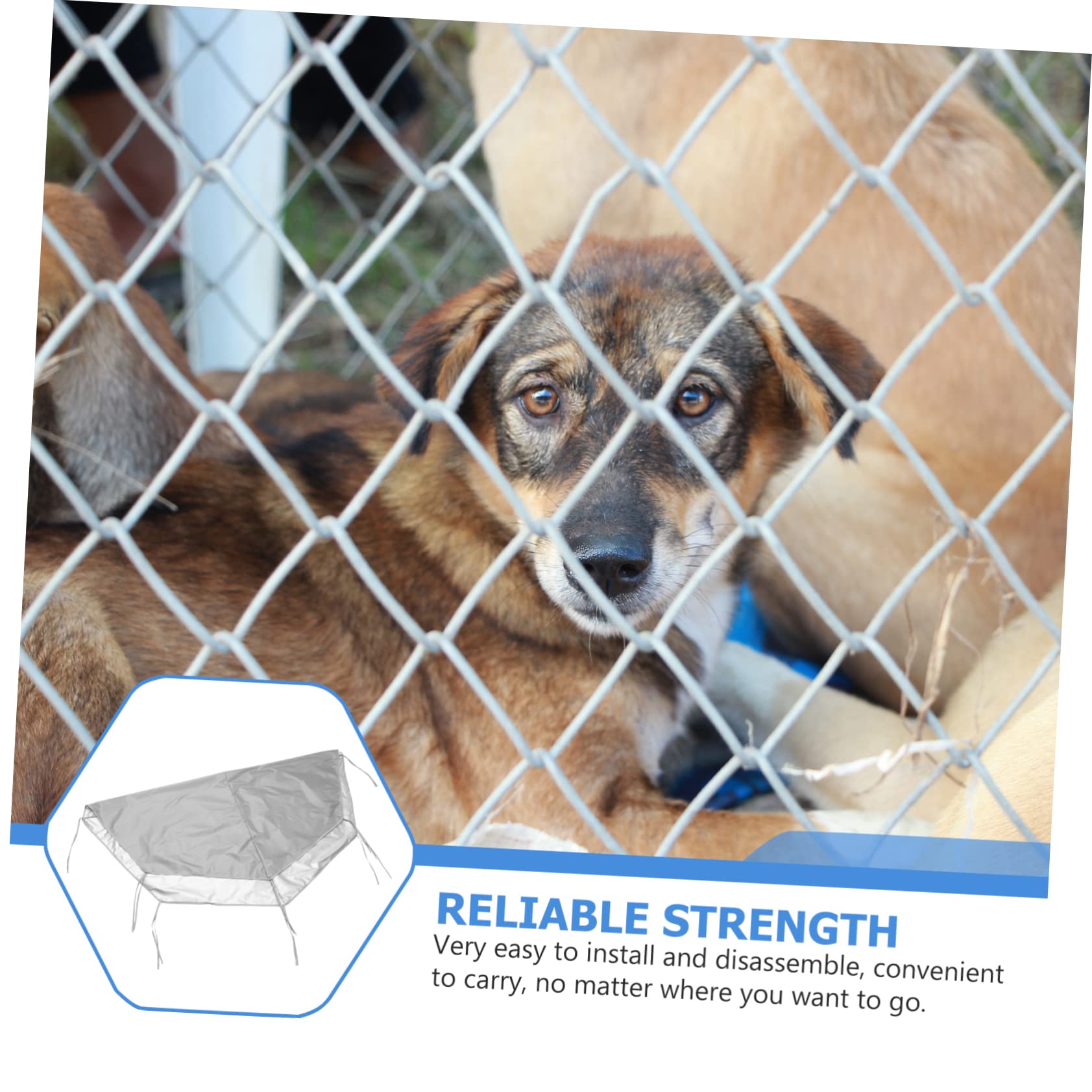 HOLIDYOYO Camping Dog Playpen Roof Waterproof Lightweight Oxford Fabric Cover for Indoor Outdoor Dog House