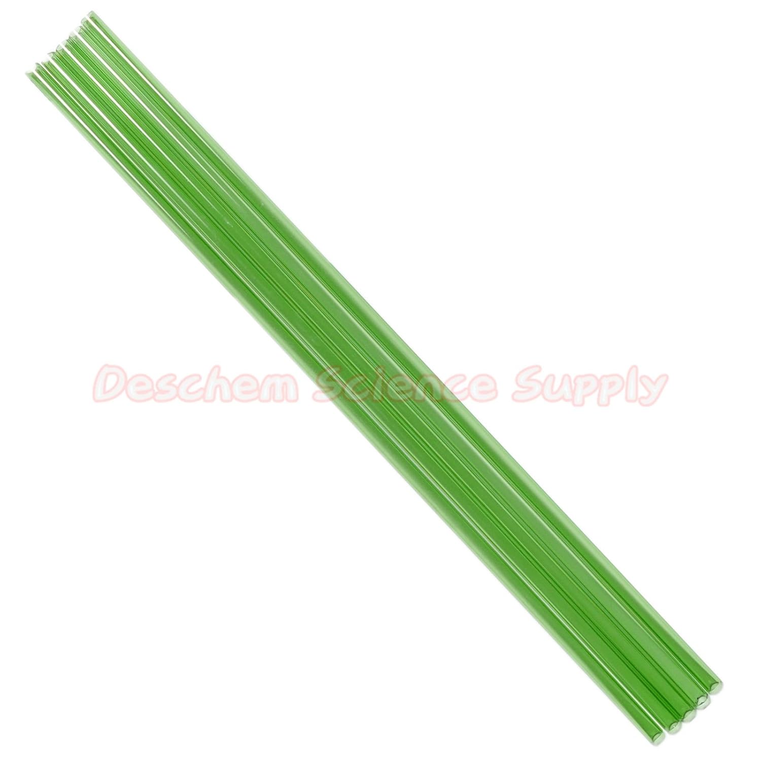 300mm Green Colour Tube Borosilicate Glass OD=10mm 1.5mm Thcik 5Pcs/Lot
