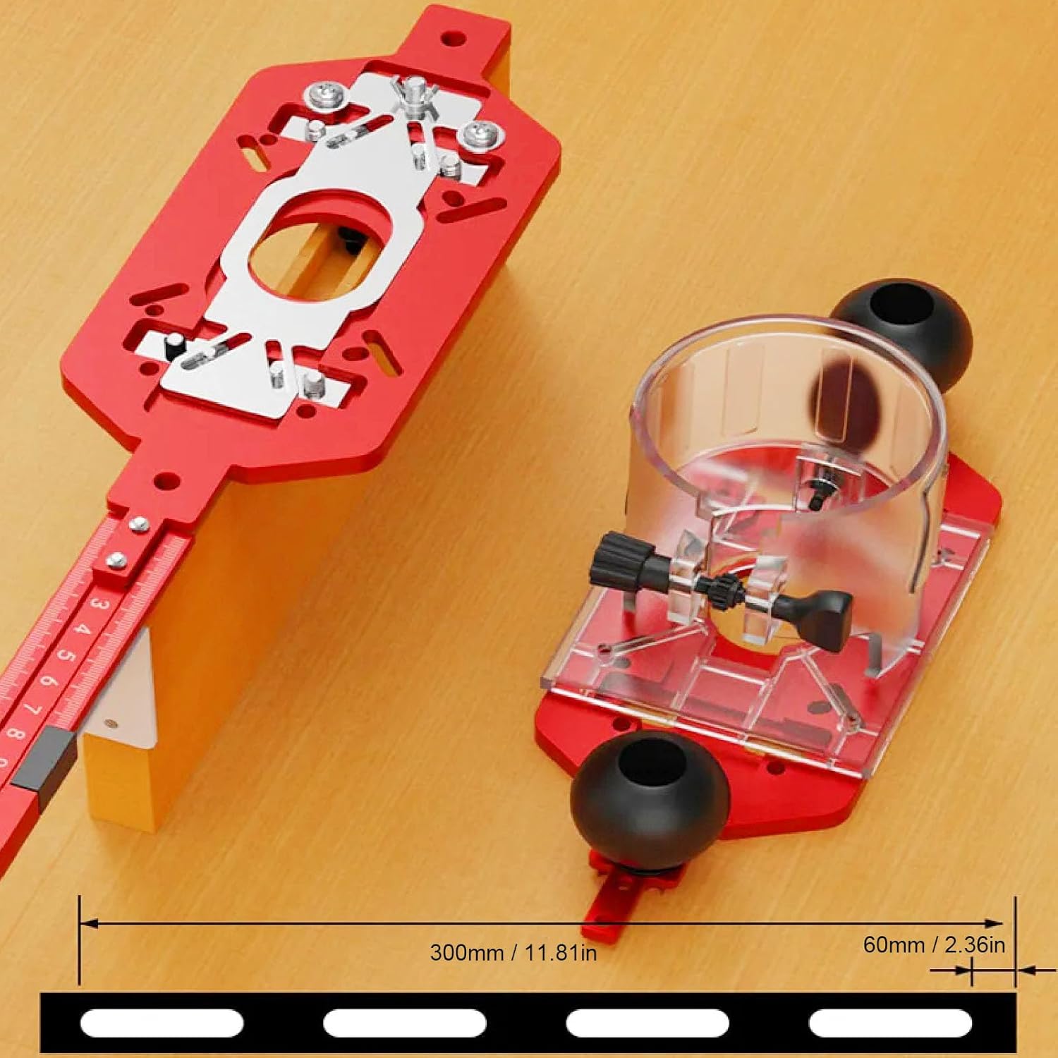 Router Milling Groove Bracket, Adjustable Jig Tool for Accurate Woodworking Operations, Handle Design for Precise Cuts, Multifunctional Circle Cutting with Removable Design