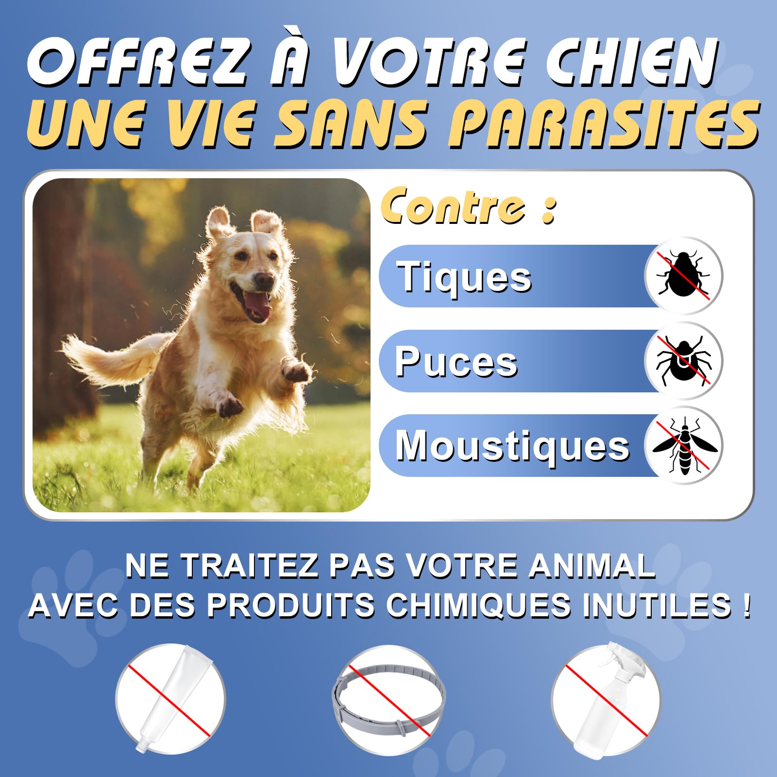 Flea and Tick Chewables for Dogs |Anti Puces & Tiques | Compléments Alimentaires Premium pour Chiens | Omega 3, Probiotiques Marque Britannique – Formule Vétérinaire| Poulet | 300g