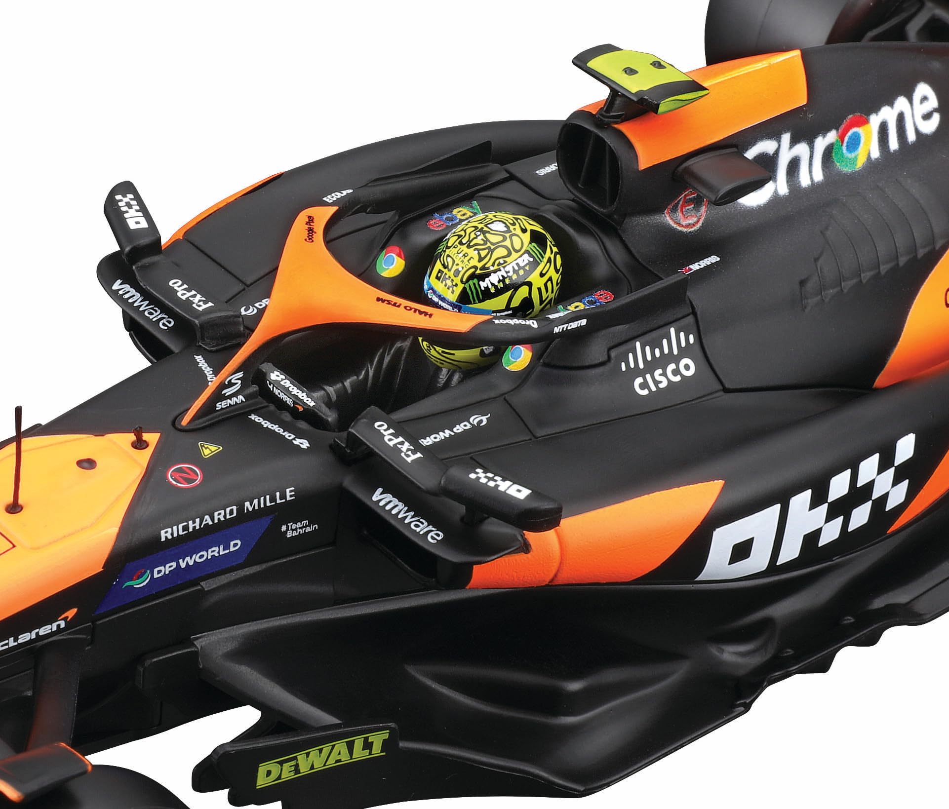 Bburago F1 Formula 1 MCLAREN MCL38 (2024) WITH HELMET- NORRIS, 1:24 Scale - Image 2