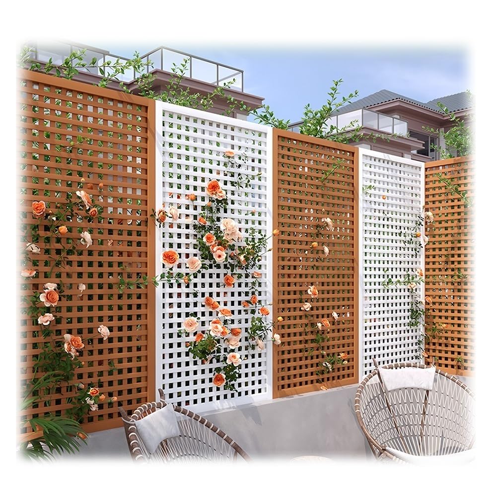 Vallas Decorativas Y Paneles De Celosía Para Exteriores, Valla Divisoria De Madera Para Jardín, Celosía De Jardín Resistente A La Intemperie, Biombo De Privacidad Independiente(marrón,30x180cm)