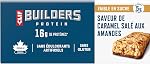 CLIF BUILDERS Barres de protéines à faible teneur en sucre 12 boîte de 56g barres, 16g Protéines, 5g Sucre, pas d'édulcorants artificiels, amandes salées caramel, snack riche en protéines, préparé au Canada