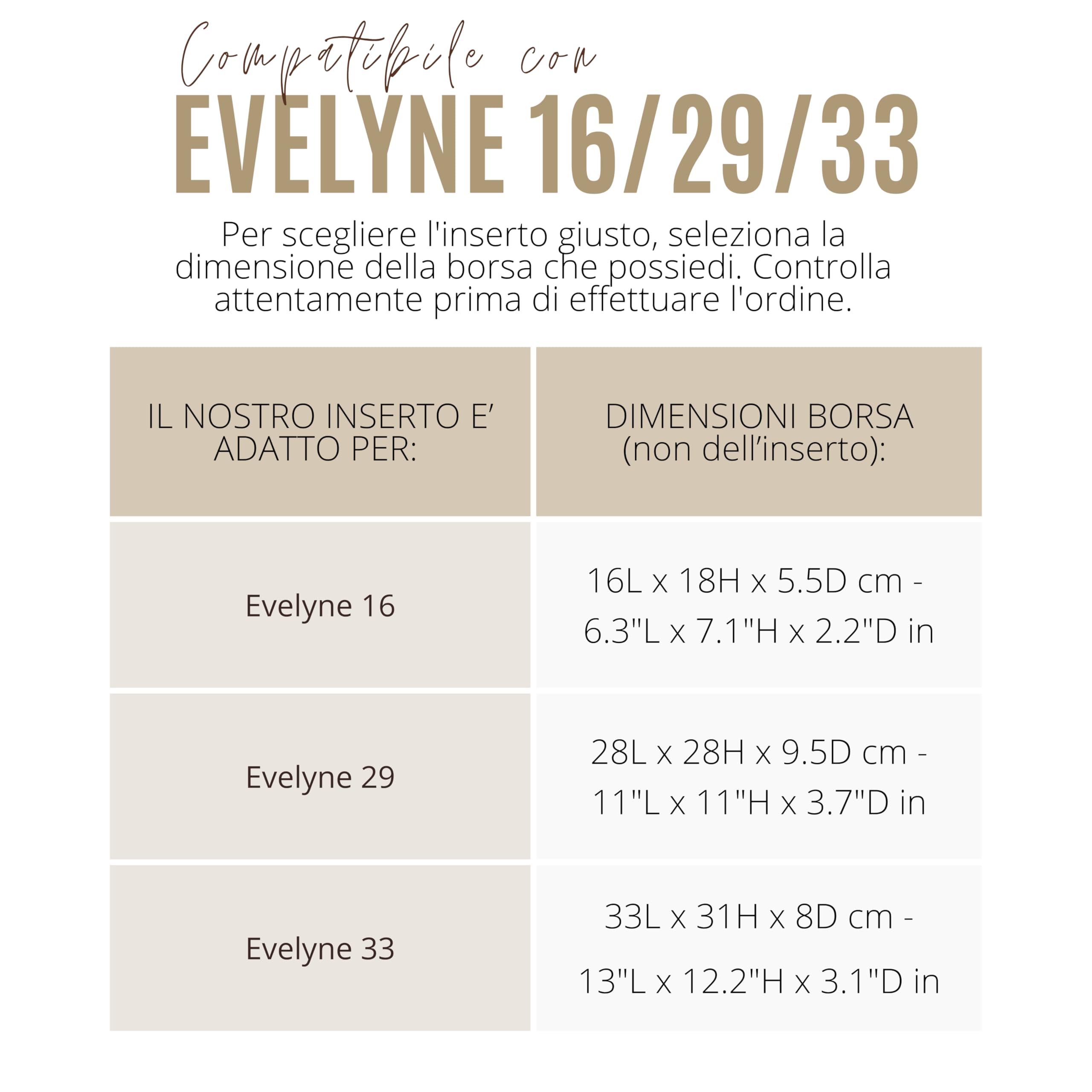 Divitize Premium Taschenorganizer kompatibel mit Evelyne 16/29/33 - Handgefertigter Filz, Verstärkter Boden, Vollverkleidung, Maßgefertigt, 24+ Farben (Black, for Evelyne 33 (GM))