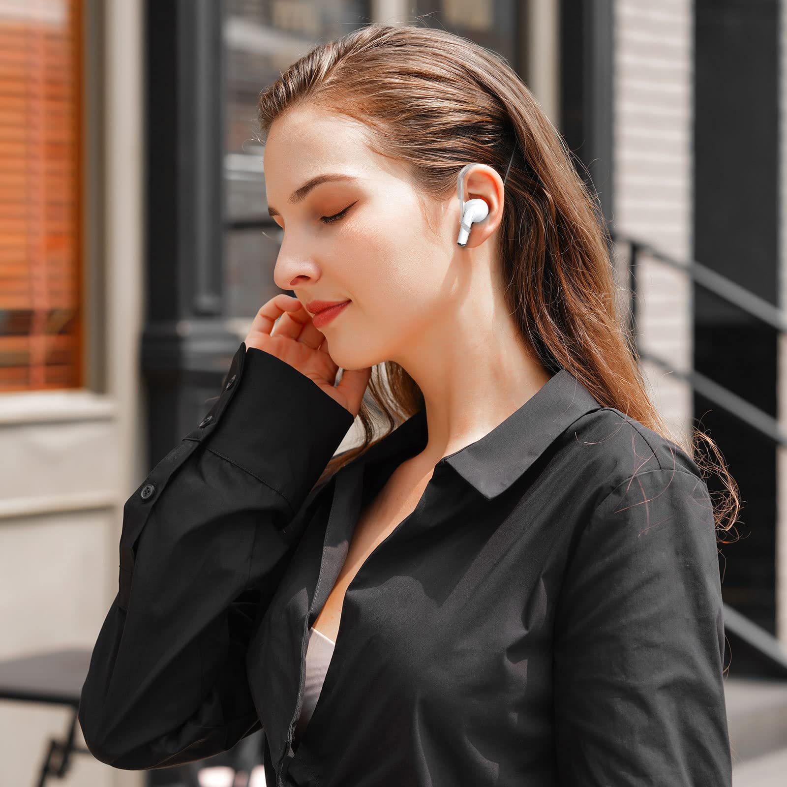 10 Piezas De Ganchos Para Auriculares Bluetooth - Clip Giratorio 360°, Transparente, Compatible Con Varias Marcas