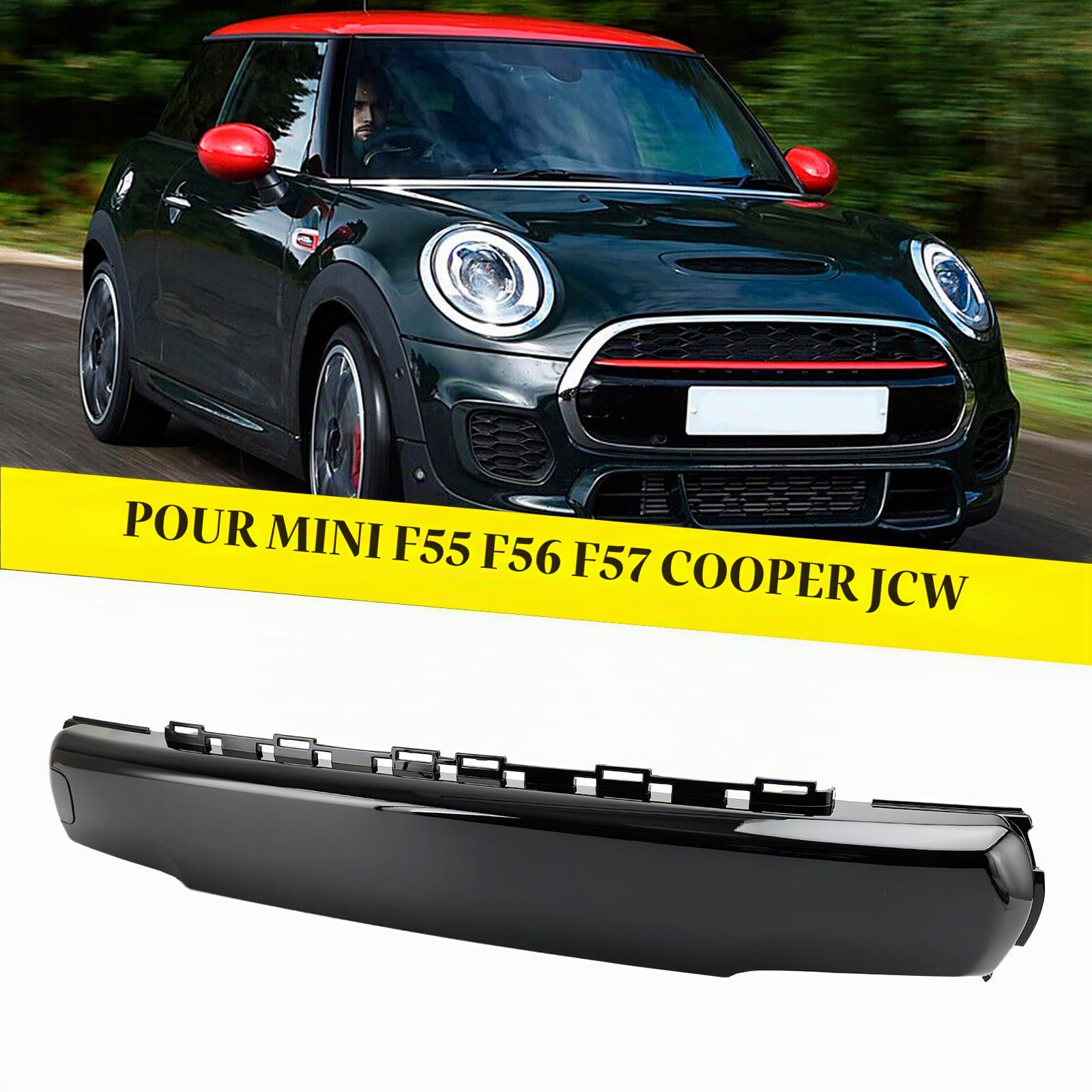 Cache Plaque Avant Noir Brillant pour Mini F55 F56 F57 Cooper