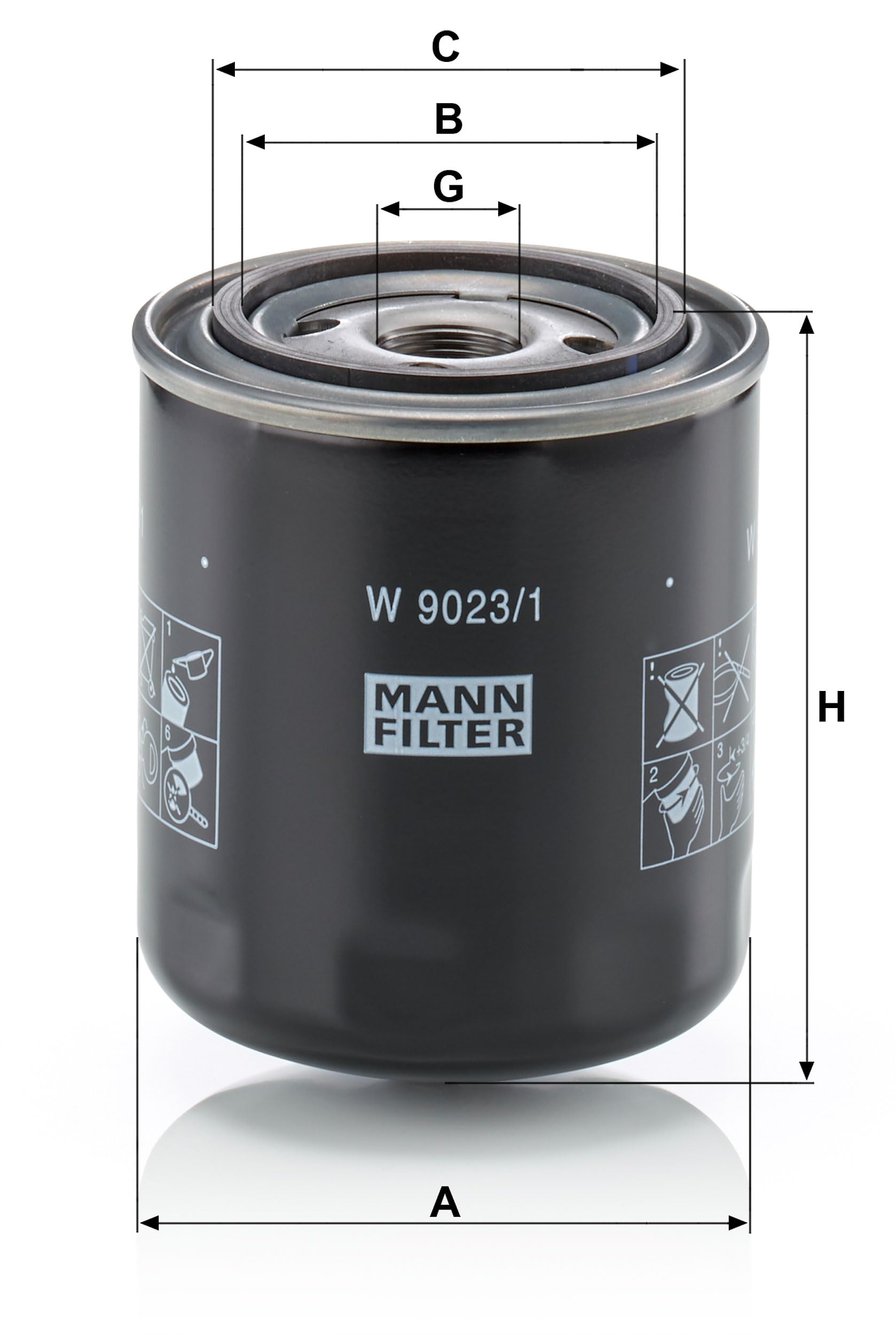 MANN-FILTER, W 9023/1 Filtre pour transmission hydraulique
