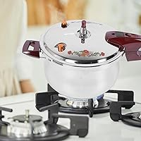 Vista 5 de Olla a presión de acero inoxidable mejorada 2024, mini ollas a presión de 80 KPA para estufas de inducción, gas y eléctricas, con mango ergonómico