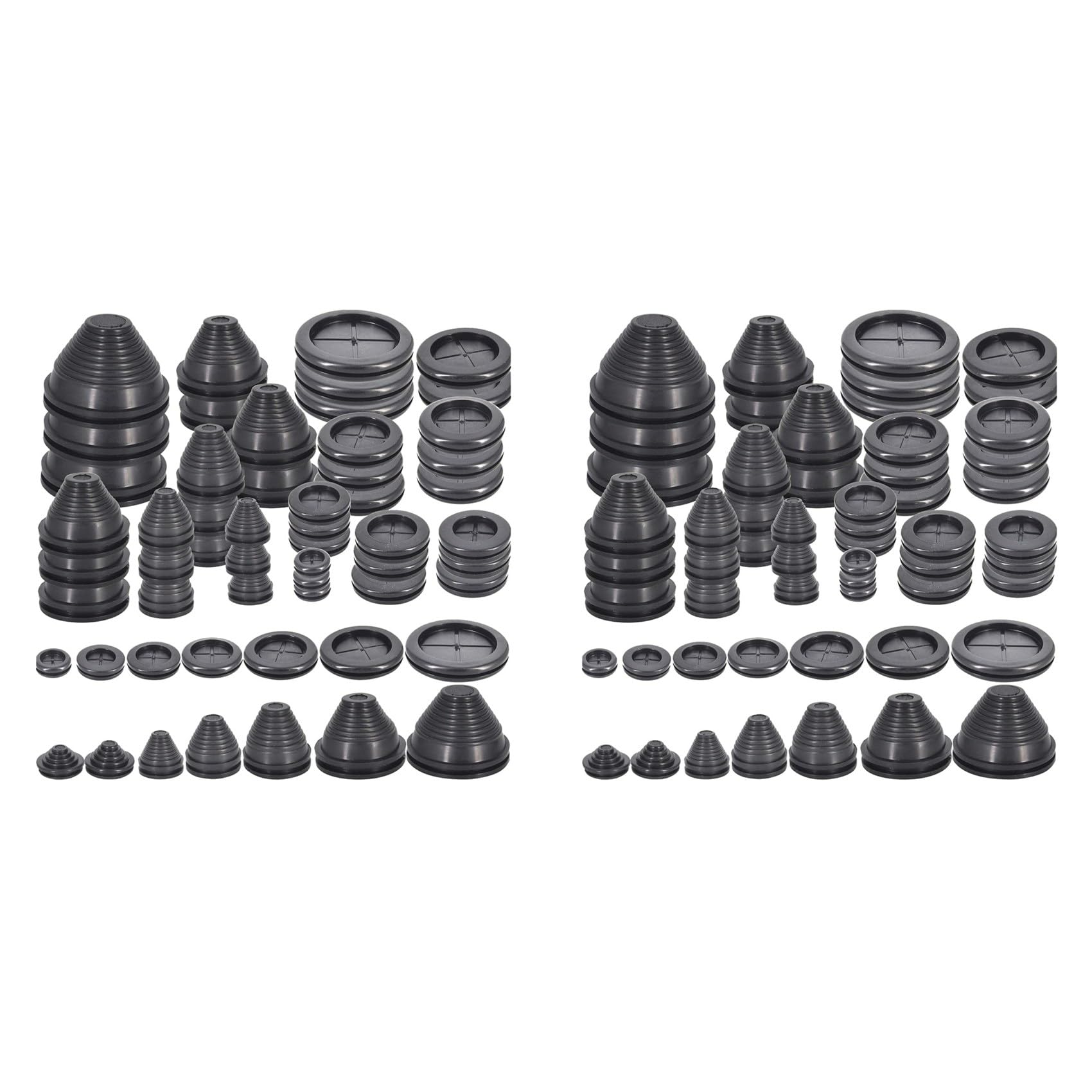 2X Rubber Grommets Wire Protection,Closed Rubber Grommet,Firewall Solid Closed Hole,Firewall Plug Grommet Synthetic Wire