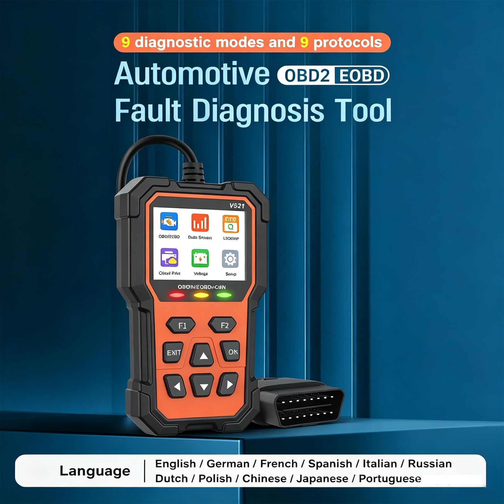 Samochodowy Skaner Obd2, Czytnik Kodów Usterek Samochodu V521 Z Gotowością I/m, Tryb 6 I 8 - Samochód, Skaner Diagnostyczny Obdii, Akcesoria Do Czytników Kodów, Test Evap Dla Wszystkich Samochodów