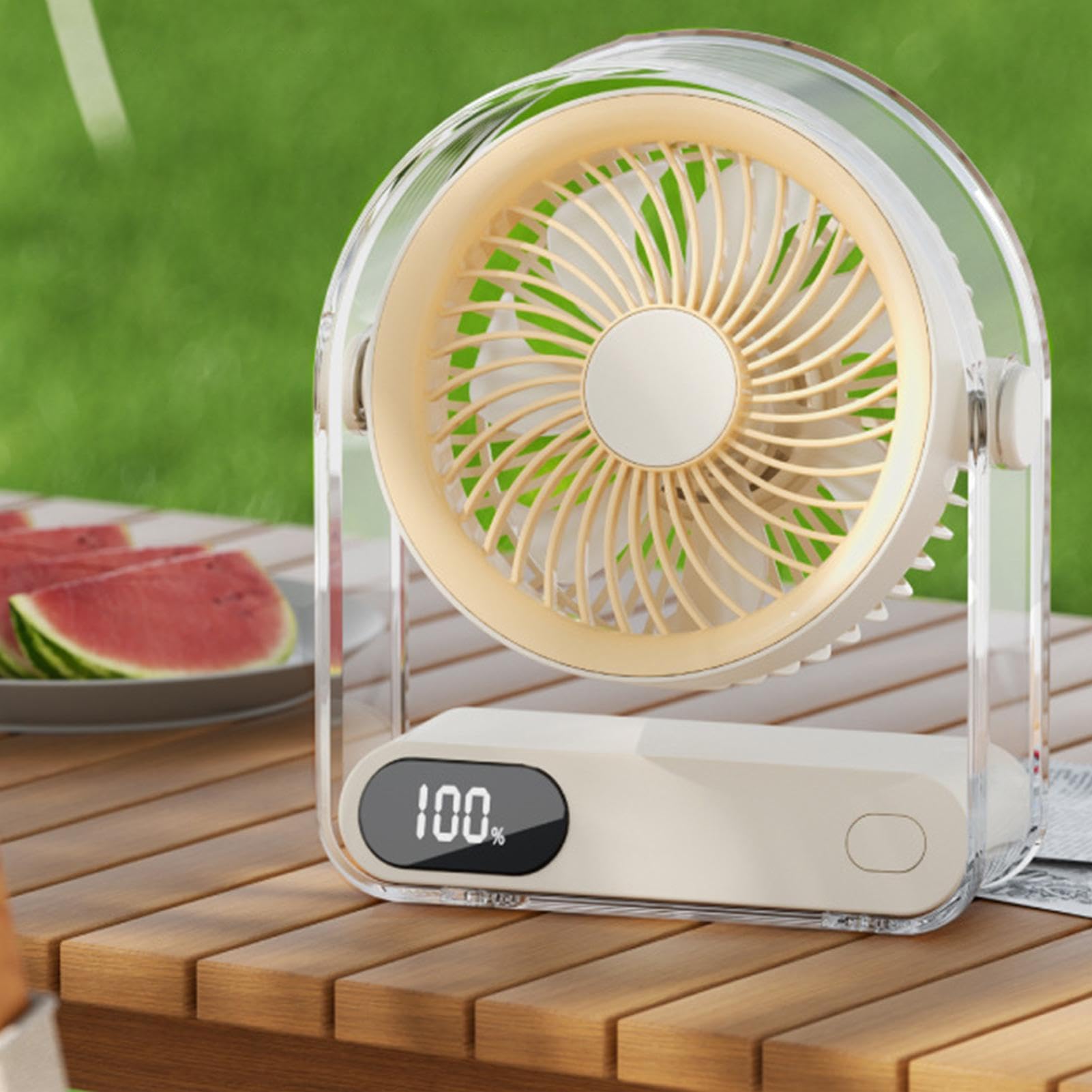 ventilatore da scrivania con display digitale USB a 5 velocità