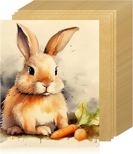 Cartulinas Kraft a granel, 50 hojas de papel de cubierta pesada, papel de construcción de 8.5 x 11 pulgadas de grosor para hacer tarjetas de