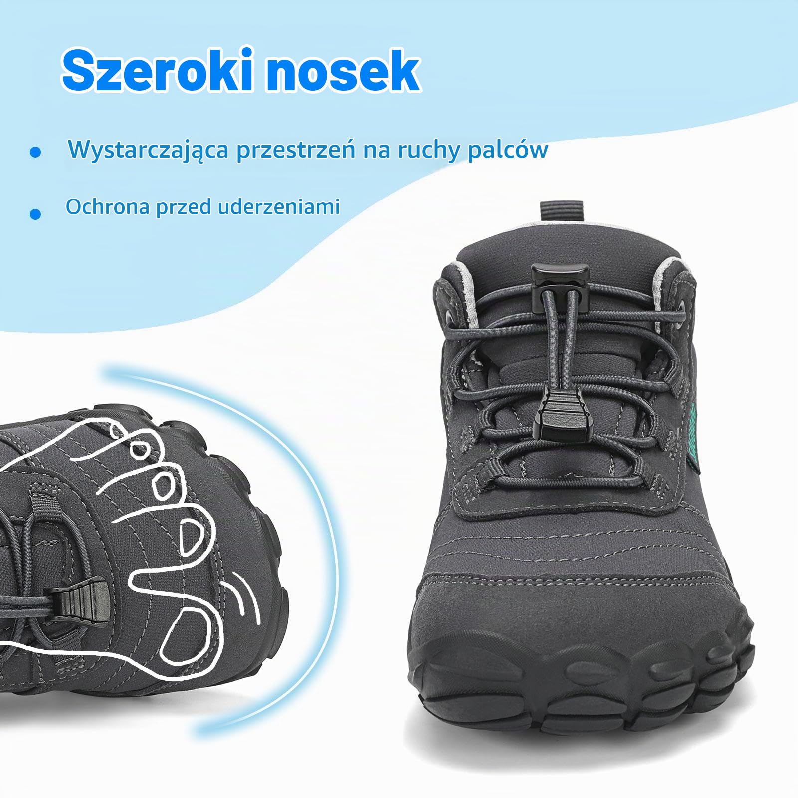 SAGUARO Dziecięce buty boso buty do biegania na szlaku barefoot minimalistyczne, lekkie, oddychające, rozmiar 26-36