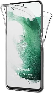 Microsonic Samsung Galaxy S22 Plus i in K l f 6 Taraf  Tam Full Koruma 360 Clear Soft  effaf [Galaxy S22 Plus ile Uyumlu K l f -  effaf]