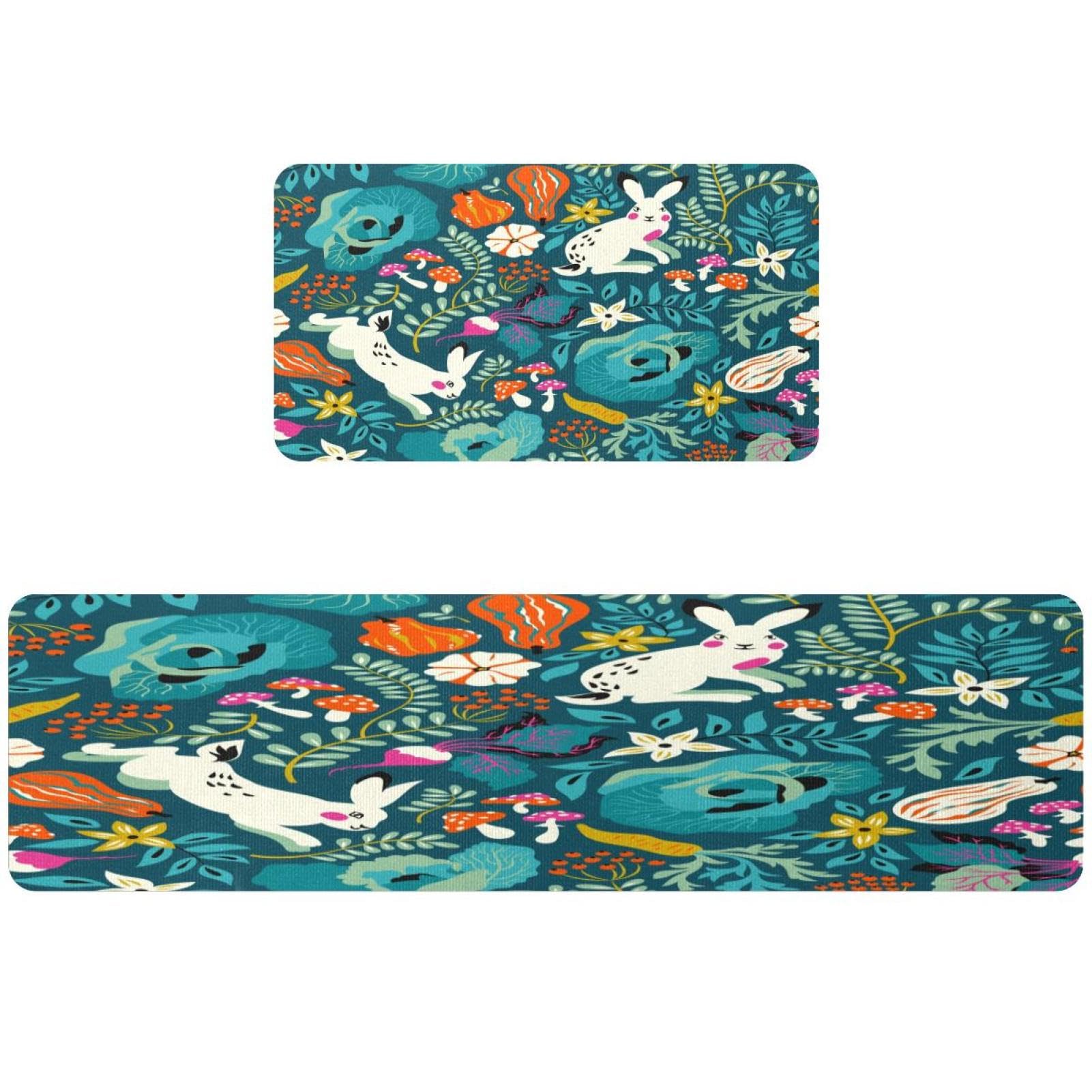 Tapis de cuisine absorbant au motif légumes pour une buanderie propre