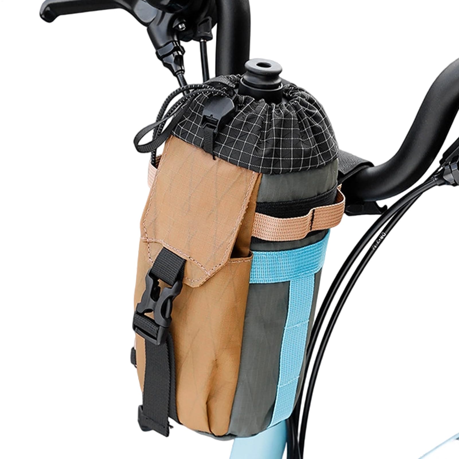 Bicycle Bottle Holder - Oxford Fabric, 3.54x3.54x9.06in Water Bottle Cage Waterproof | Side Pocket, Adjustable Holder with Drawstring, Bike Bottle Bag for Bikes, Scooter Rides, Commute