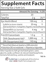 Vista 4 de Carlson - Super DHA Plus Luteína, 1000 mg de DHA + 20 mg de luteína, 120 cápsulas blandas