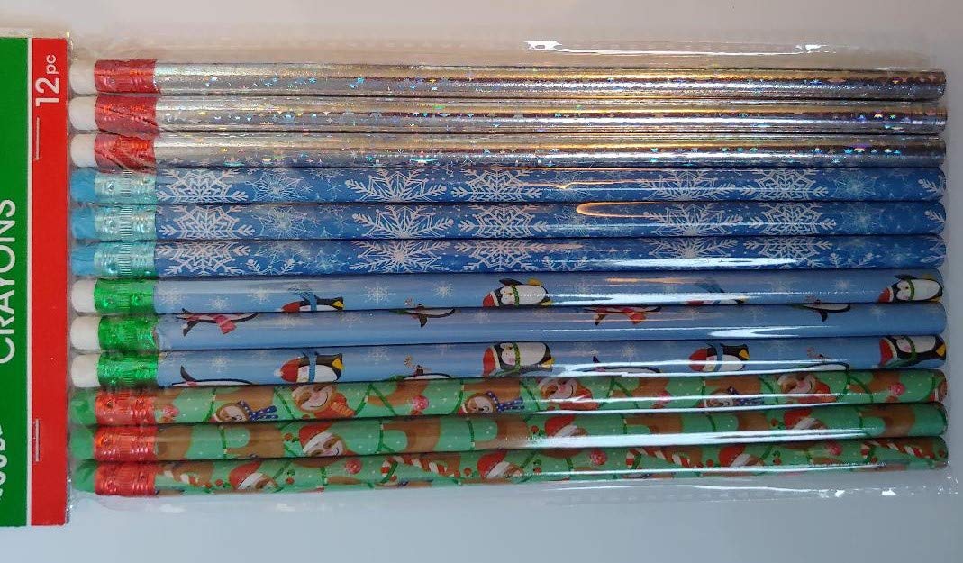 Amazon.co.jp: クリスマス鉛筆 - 4パッケージ - クリスマスプレゼント